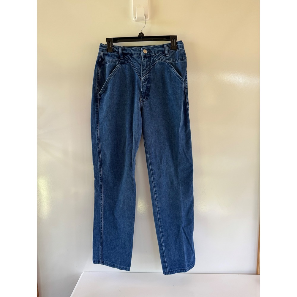 Vintage Roper High Rise Western Jeans Medium Wash Straight Leg V Yoke Denim 29